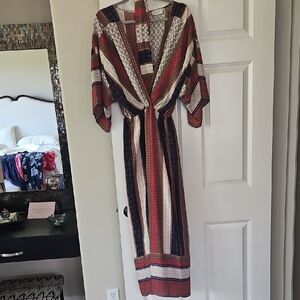 Boho Stripe - Multi Jumpsuit With Tie Waist